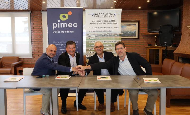 PIMEC i l’Aeroclub Barcelona Sabadell signen un conveni de col·laboració amb l’objectiu de generar sinergies i establir línies d’actuació conjuntes